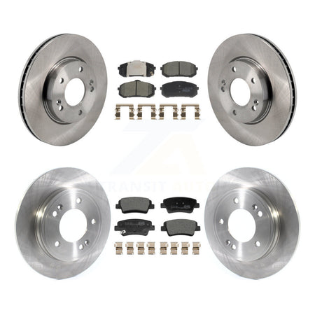 Front Rear Disc Brake Rotor Ceramic Pad Kit For Hyundai Elantra With Manual Parking K8T-104460