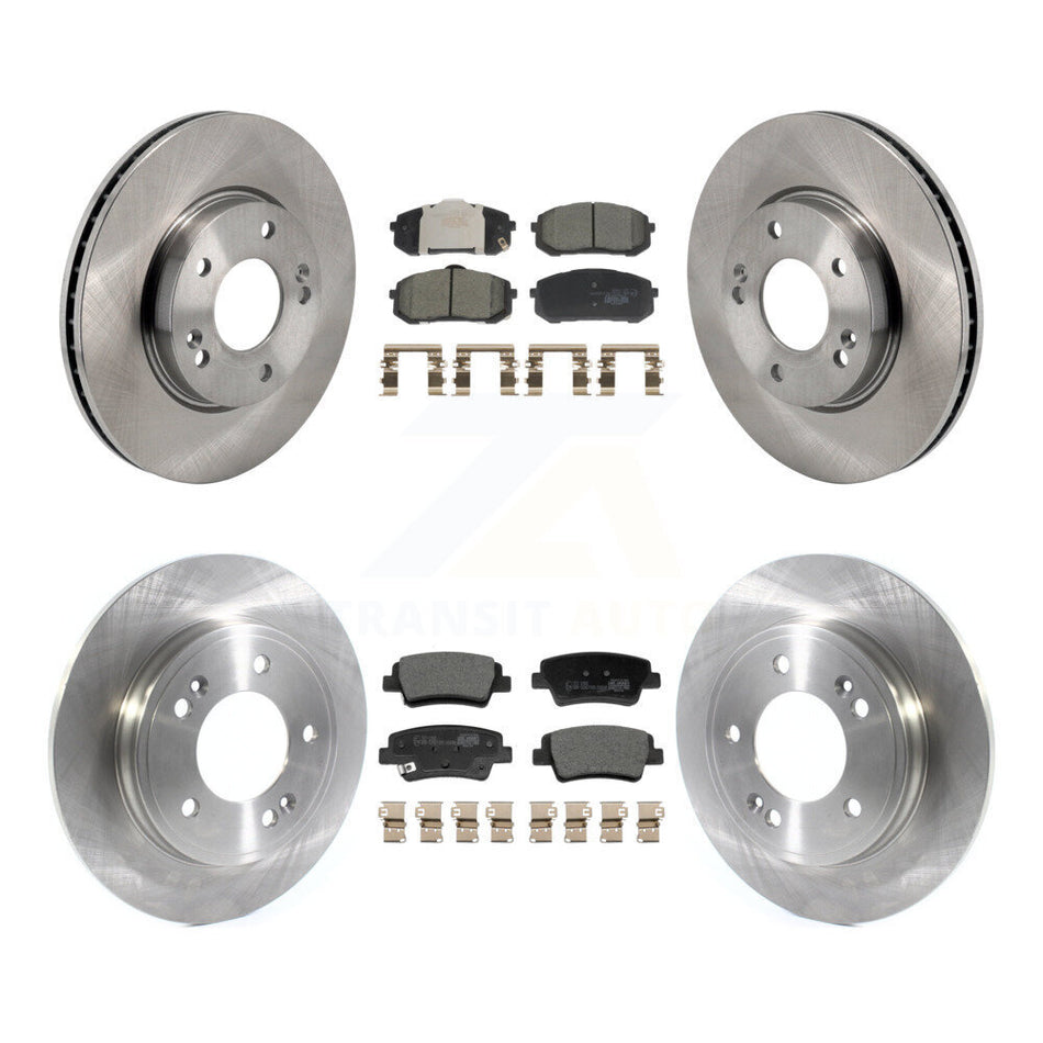 Front Rear Disc Brake Rotor Ceramic Pad Kit For Hyundai Elantra With Manual Parking K8T-104460