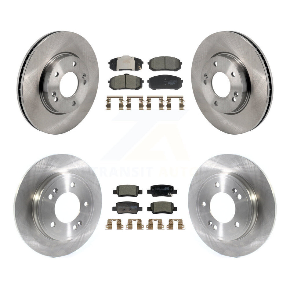 Front Rear Brake Rotors & Ceramic Pad Kit For Hyundai Elantra With Electric Parking K8T-104461