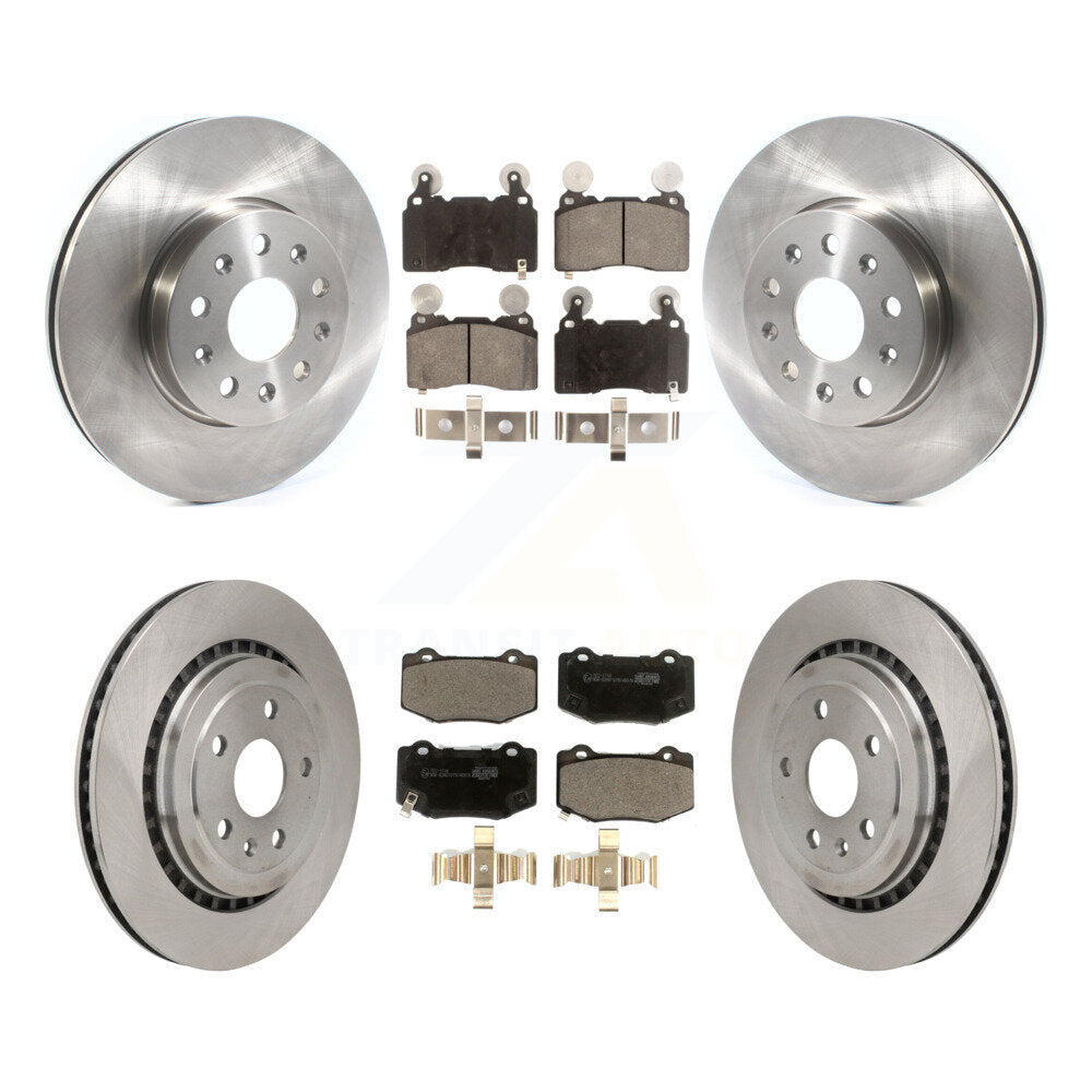 Front Rear Disc Brake Rotors Ceramic Pad Kit For 2016 Chevrolet Camaro With Brembo Brakes K8T-104466