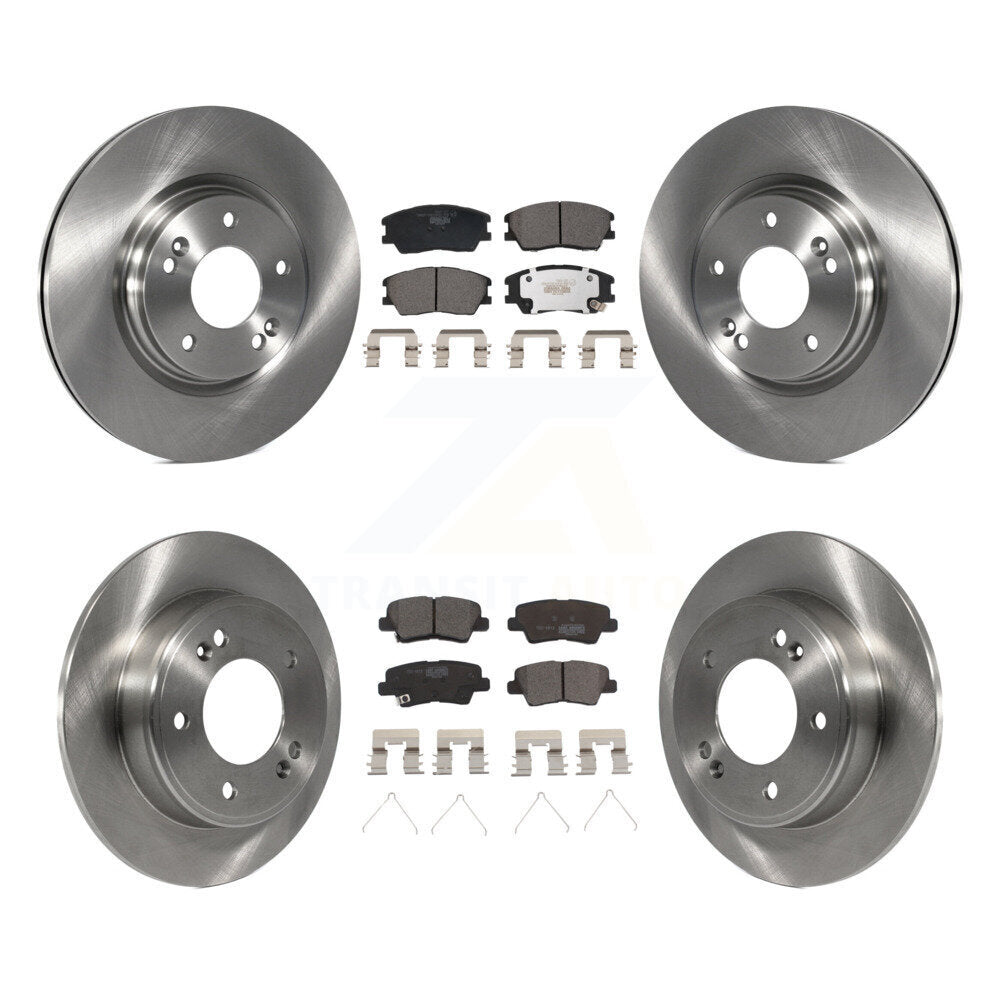 Front Rear Disc Brake Rotors And Ceramic Pads Kit For Kia Soul K8T-104468