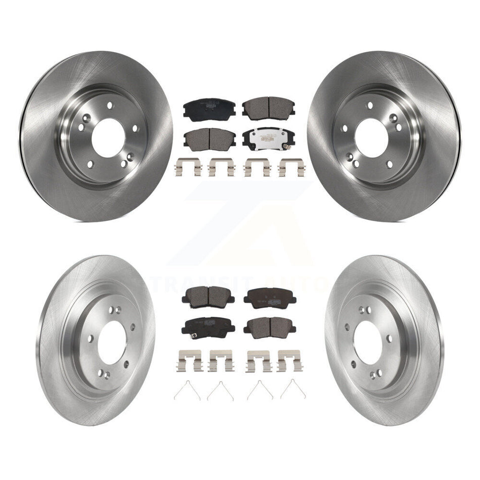 Front Rear Disc Brake Rotors And Ceramic Pads Kit For 2020-2023 Kia Soul EV K8T-104470