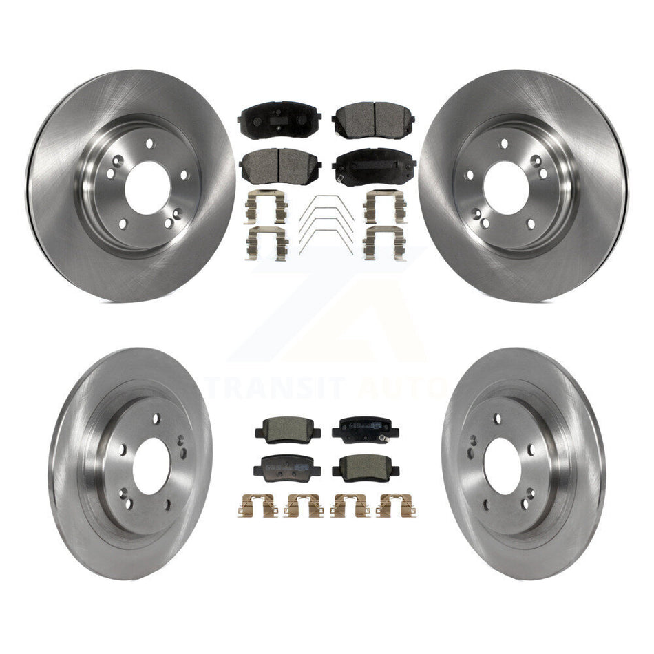 Front Rear Disc Brake Rotors & Ceramic Pad Kit For Kia Seltos With Electric Parking K8T-104471