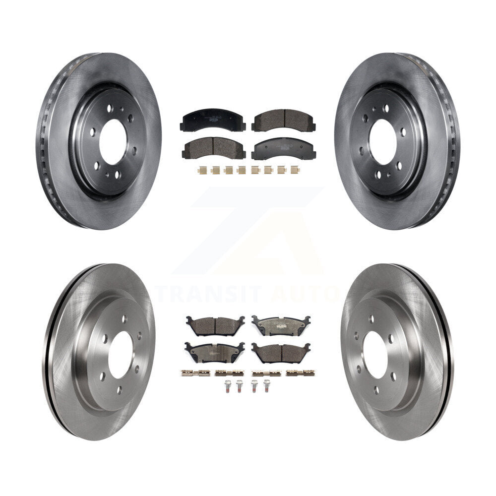 Front Rear Disc Brake Rotor & Ceramic Pad Kit For Ford F-150 Expedition Lincoln Navigator K8T-104472
