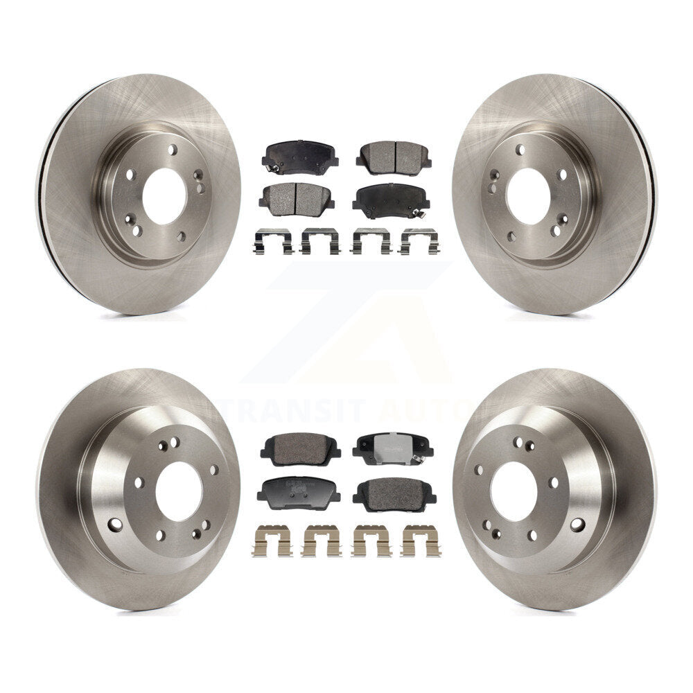 Front Rear Disc Brake Rotors And Ceramic Pads Kit For Hyundai Santa Fe Kia Sorento K8T-104475