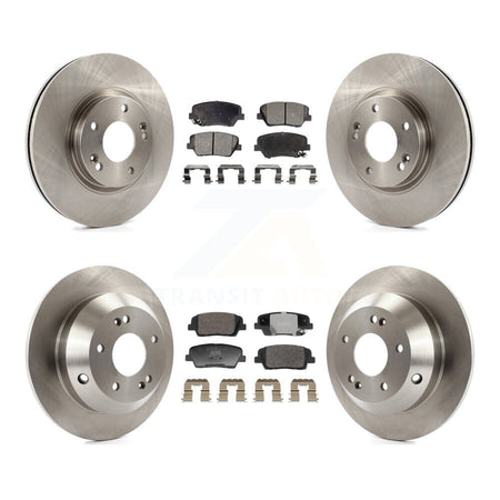 Front Rear Disc Brake Rotors And Ceramic Pads Kit For Hyundai Santa Fe Kia Sorento K8T-104475