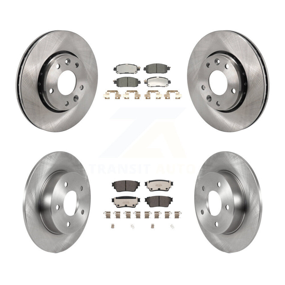 Front Rear Brake Rotor Ceramic Pad Kit For 21-23 Nissan Kicks SV SR with Disc rear brakes K8T-104477