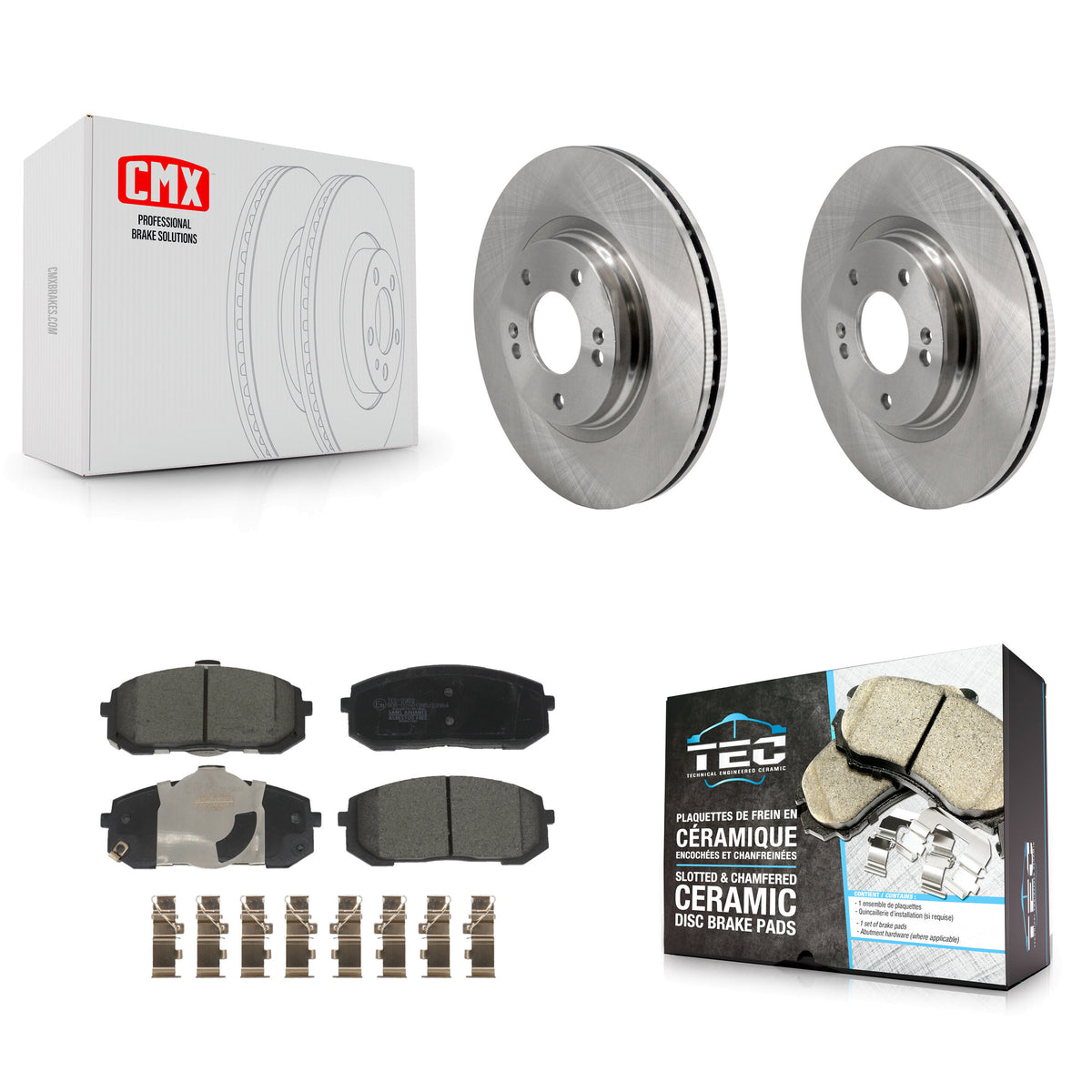 Front Disc Brake Rotors And Ceramic Pads Kit For Hyundai Elantra Sonata Kia Niro EV K5 K8T-104489
