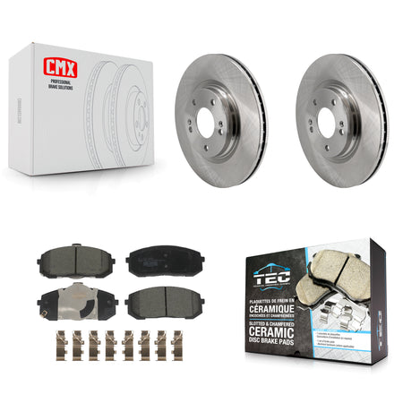 Front Disc Brake Rotors And Ceramic Pads Kit For Hyundai Elantra Sonata Kia Niro EV K5 K8T-104489