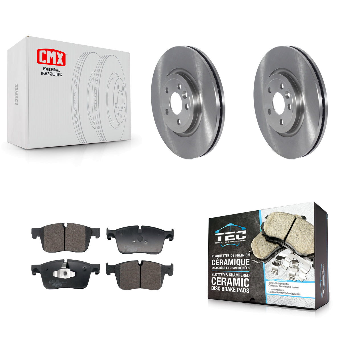 Front Disc Brake Rotors Ceramic Pad Kit For Jaguar F-Pace With 350mm Diameter Rotor K8T-104494