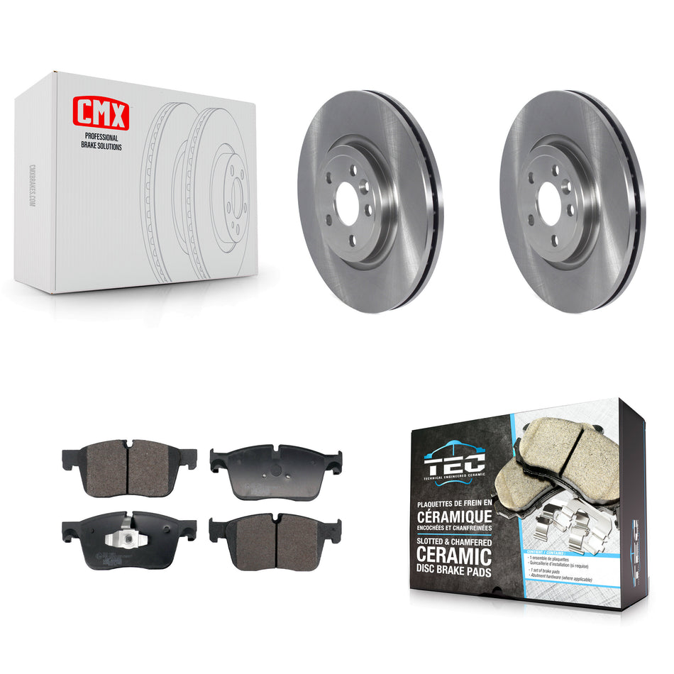 Front Disc Brake Rotors Ceramic Pad Kit For Jaguar F-Pace With 350mm Diameter Rotor K8T-104494