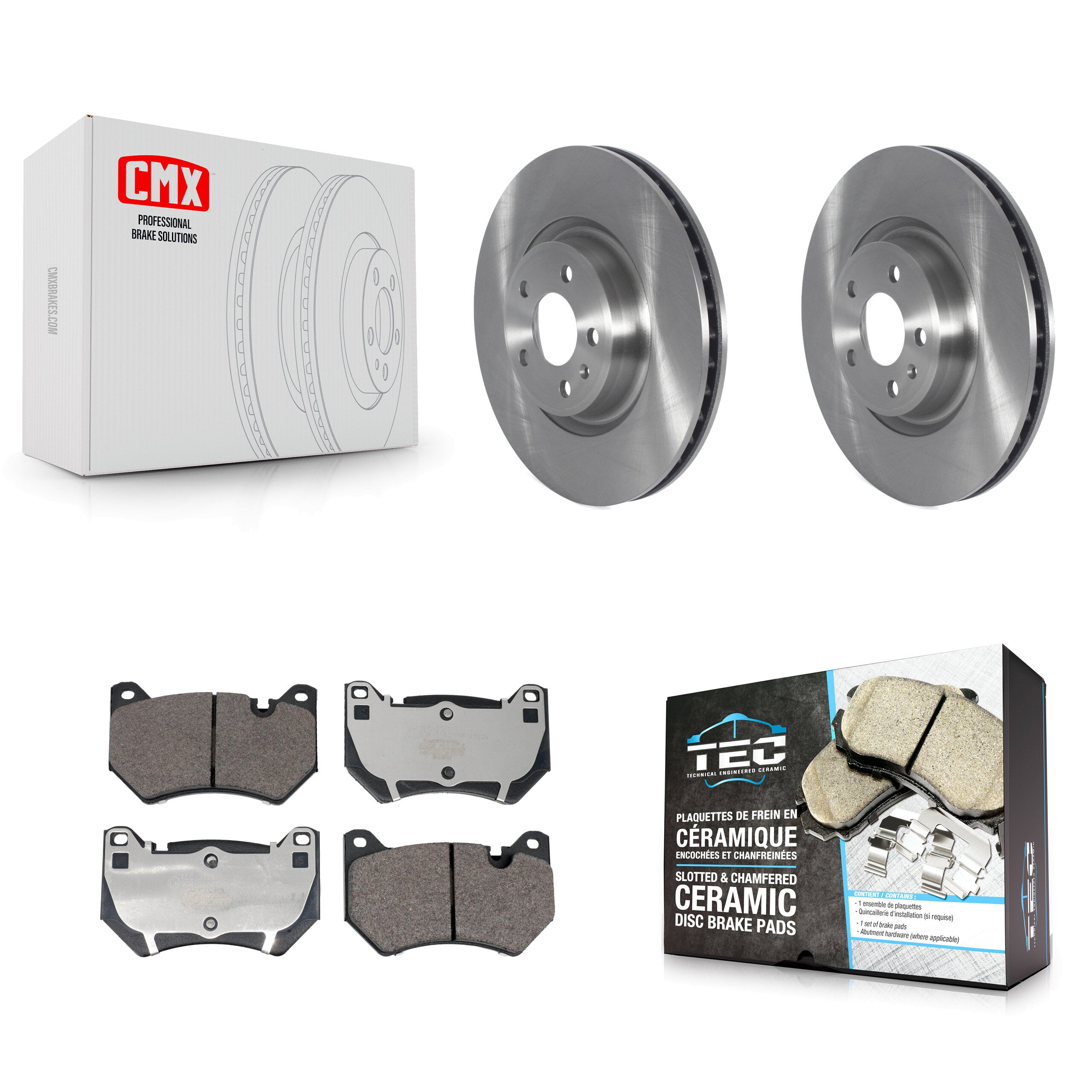 Front Disc Brake Rotors And Ceramic Pads Kit For Audi Q5 Sportback K8T-104495