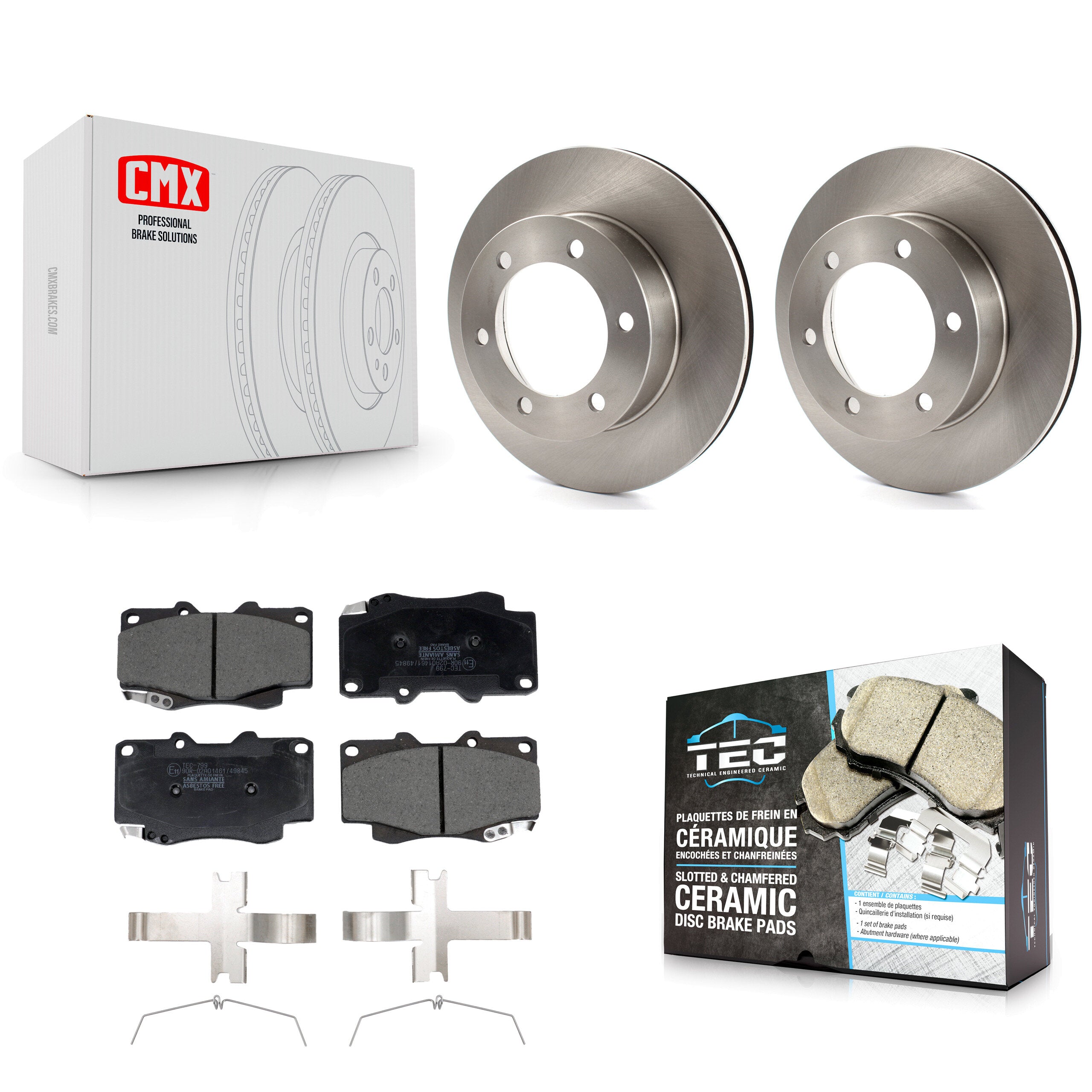 Front Disc Brake Rotors And Ceramic Pads Kit For Toyota Tacoma K8T-104501