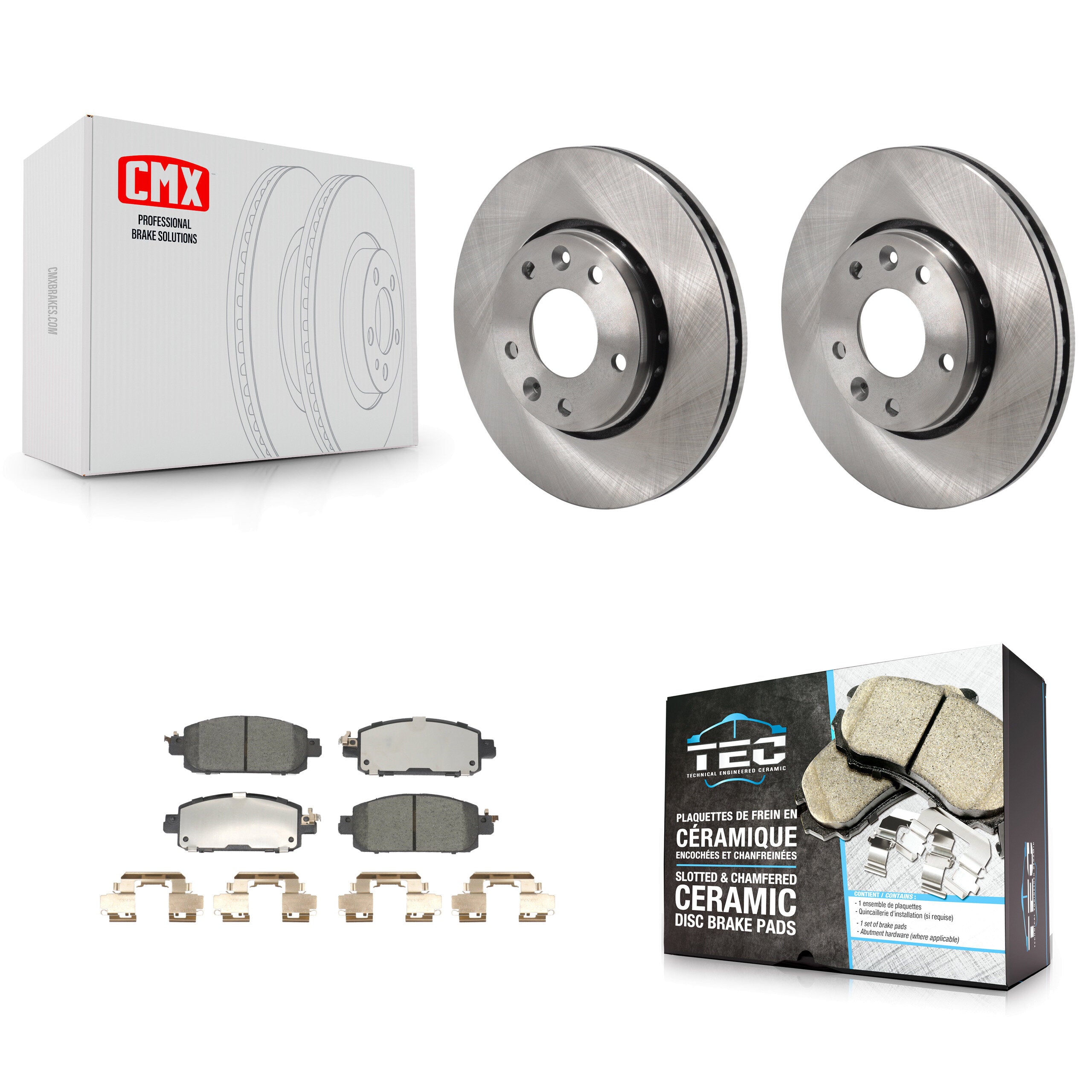 Front Disc Brake Rotors And Ceramic Pads Kit For Nissan Kicks Sentra K8T-104506