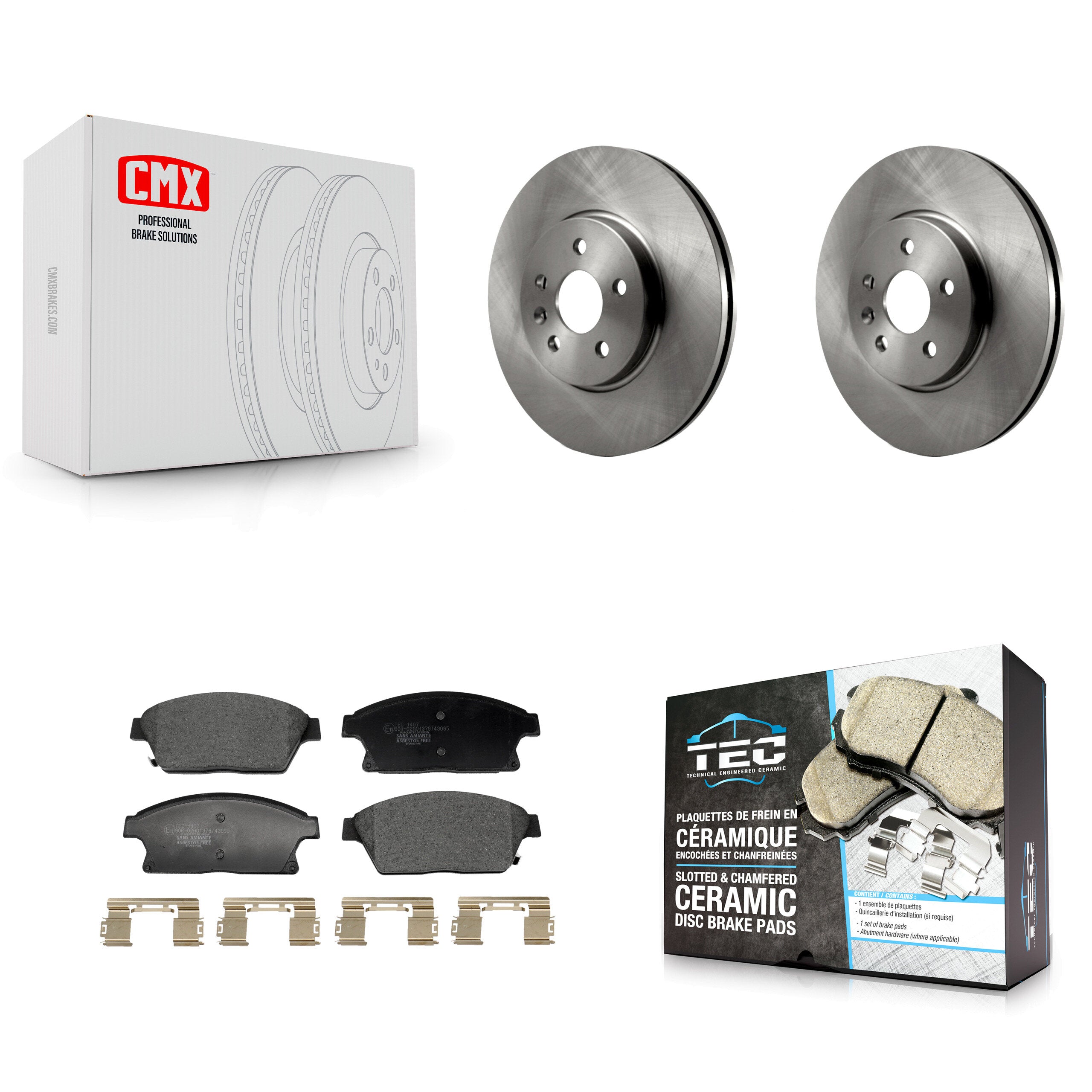 Front Disc Brake Rotors And Ceramic Pads Kit For 2013-2017 Chevrolet Trax Buick Encore K8T-104513