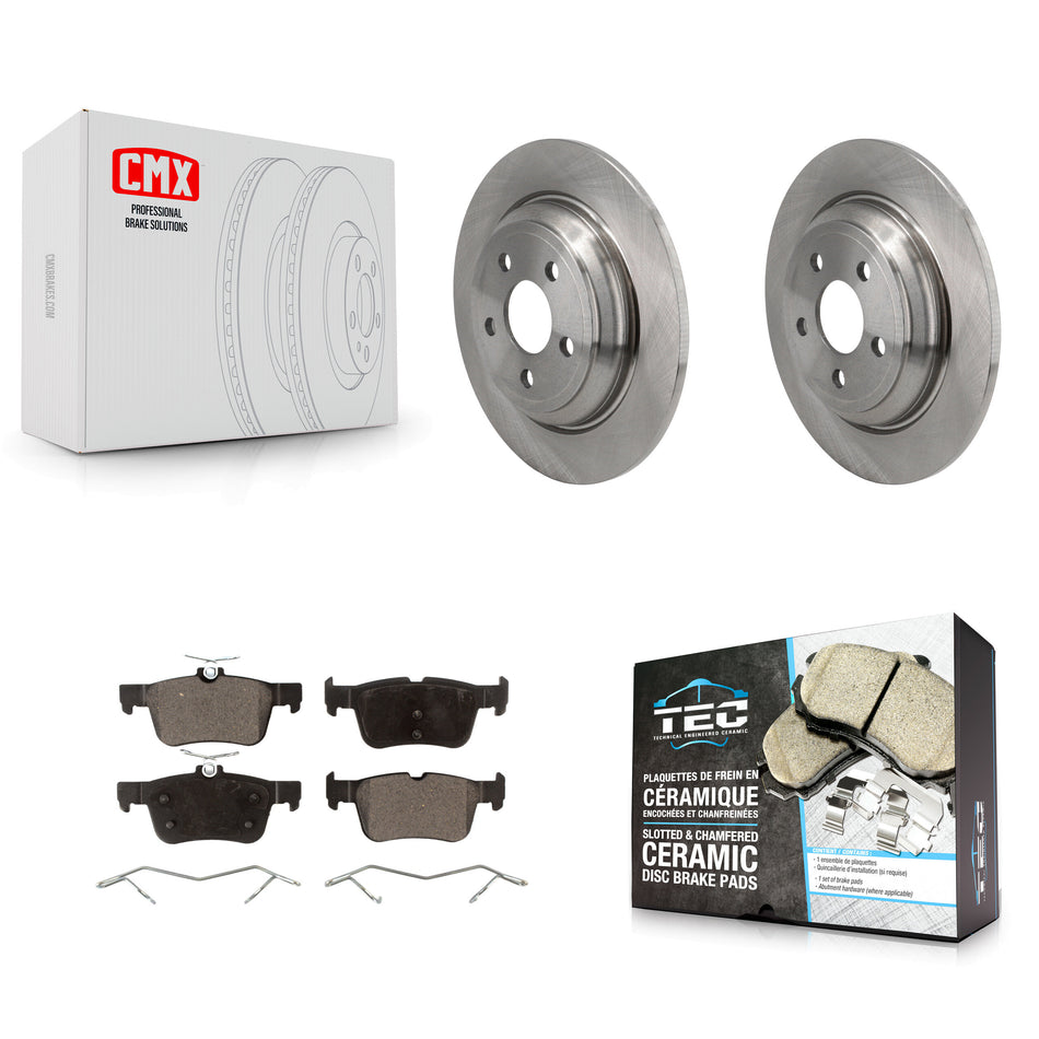 Rear Disc Brake Rotors And Ceramic Pads Kit For 2022-2023 Ford Maverick K8T-104518