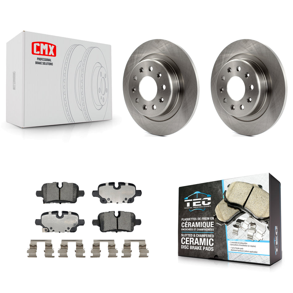 Rear Disc Brake Rotors And Ceramic Pads Kit For Chevrolet Equinox GMC Terrain Malibu K8T-104523