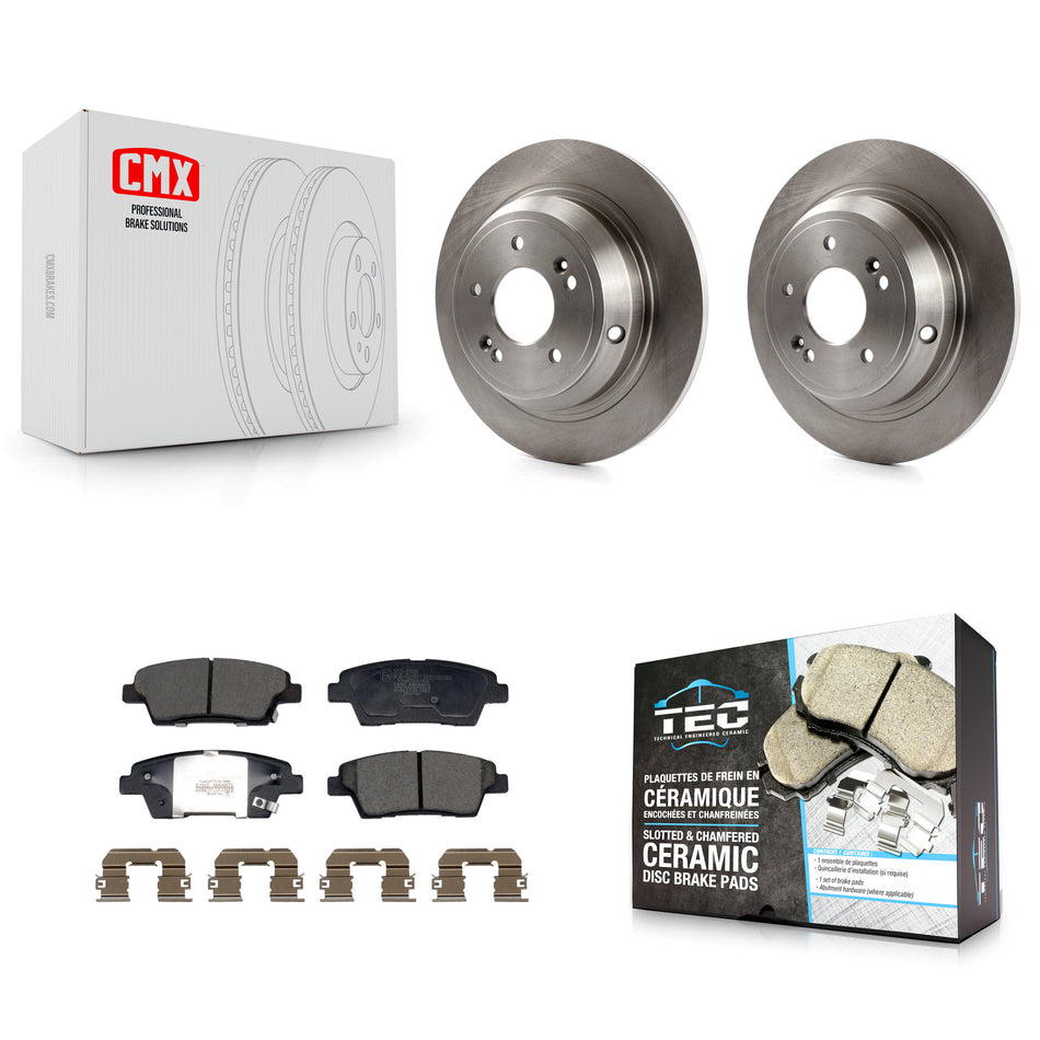 Rear Disc Brake Rotors And Ceramic Pads Kit For 2018-2020 Genesis G80 3.8L 5.0L K8T-104524