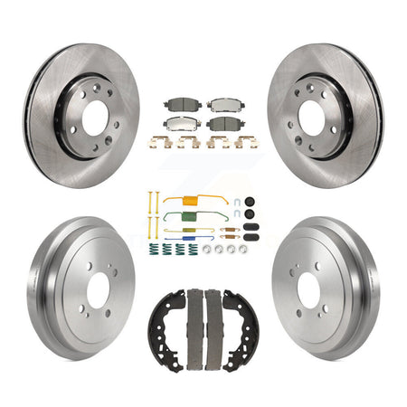 Front Rear Disc Brake Rotors Ceramic Pads And Drum Kit (7Pc) For Nissan Kicks K8T-104533