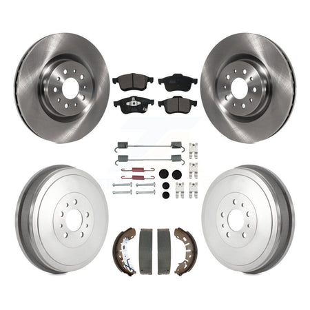Front Rear Disc Brake Rotor Ceramic Pad & Drum Kit (7Pc) For 2015-2021 Ram ProMaster City K8T-104543