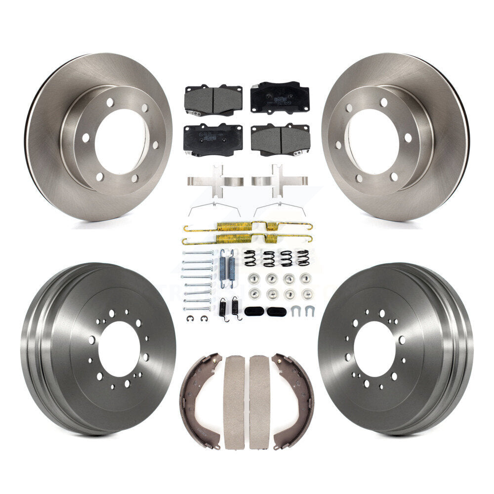 Front Rear Disc Brake Rotors Ceramic Pads And Drum Kit (7Pc) For Toyota Tacoma K8T-104544