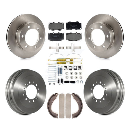 Front Rear Disc Brake Rotors Ceramic Pads And Drum Kit (7Pc) For Toyota Tacoma K8T-104544