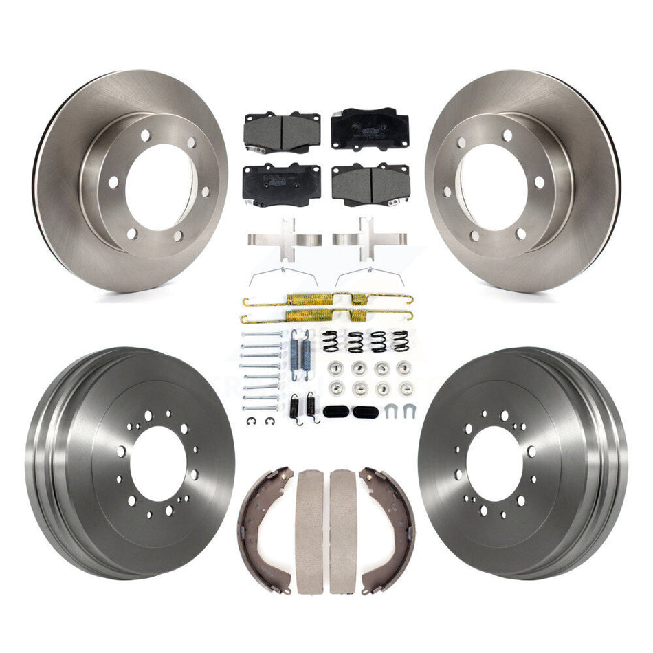 Front Rear Disc Brake Rotors Ceramic Pads And Drum Kit (7Pc) For Toyota Tacoma K8T-104544