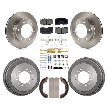 Front Rear Brake Rotor Ceramic Pad And Drum Kit (7Pc) For Toyota Tacoma With 6 Lug Wheels K8T-104546