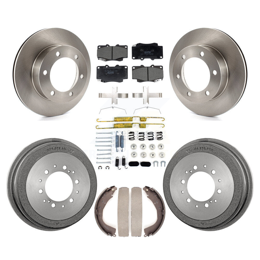 Front Rear Disc Brake Rotors Ceramic Pads And Drum Kit (7Pc) For Toyota Tacoma K8T-104547