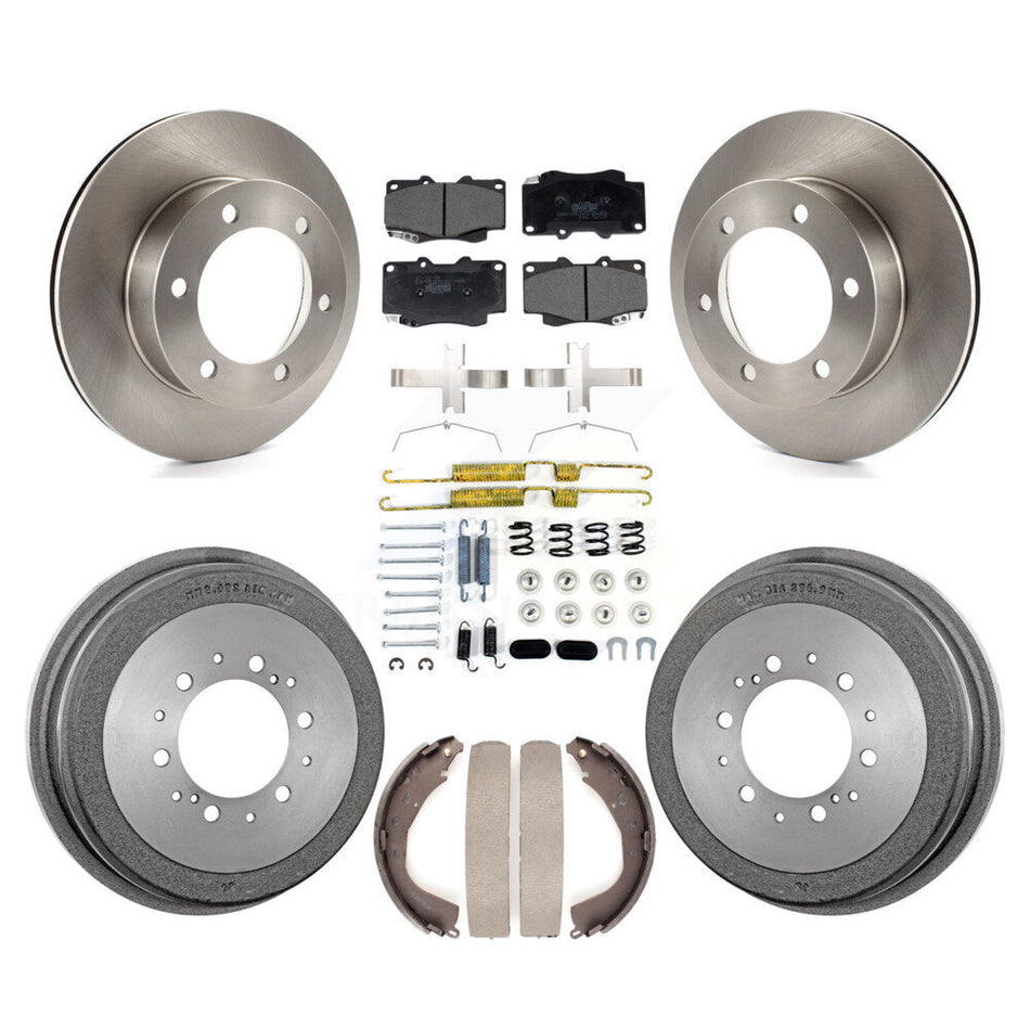 Front Rear Disc Brake Rotors Ceramic Pads And Drum Kit (7Pc) For Toyota Tacoma K8T-104547