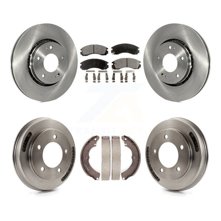 Front Rear Brake Rotors Ceramic Pad Drum Kit For 09 Mitsubishi Lancer Ralliart From 04 K8T-104550