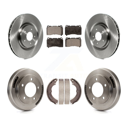 Front Rear Disc Brake Rotors Ceramic Pads And Drum Kit For Mitsubishi Lancer K8T-104552