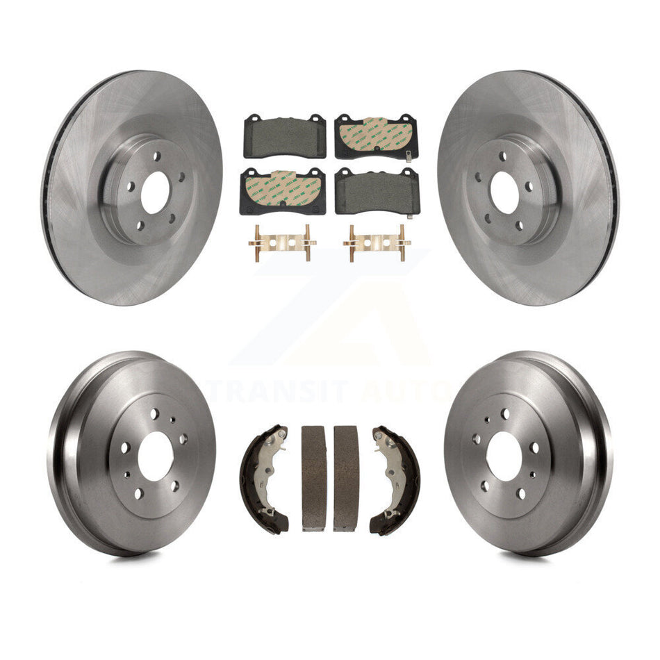 Front Rear Disc Brake Rotors Ceramic Pads And Drum Kit For 2016-2018 Ford Focus RS K8T-104555