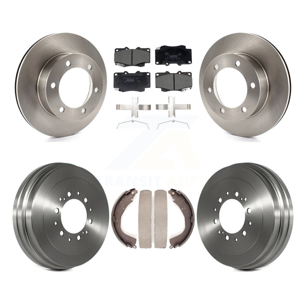 Front Rear Disc Brake Rotors Ceramic Pads And Drum Kit For Toyota Tacoma K8T-104556