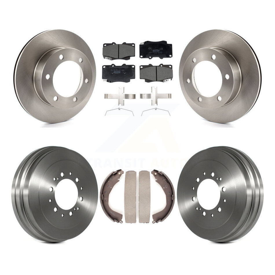 Front Rear Disc Brake Rotors Ceramic Pads And Drum Kit For Toyota Tacoma K8T-104556