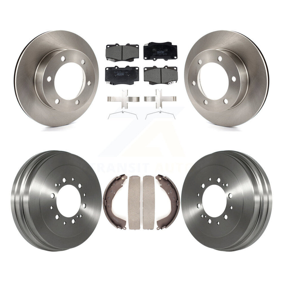 Front Rear Disc Brake Rotors Ceramic Pads And Drum Kit For Toyota Tacoma K8T-104556