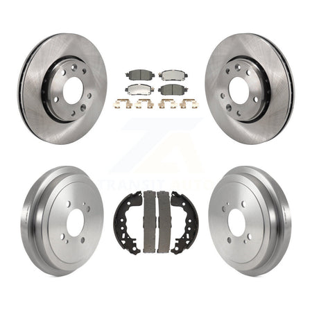 Front Rear Brake Rotors Ceramic Pad Drum Kit For Nissan Kicks SV SR with Disc rear brakes K8T-104561