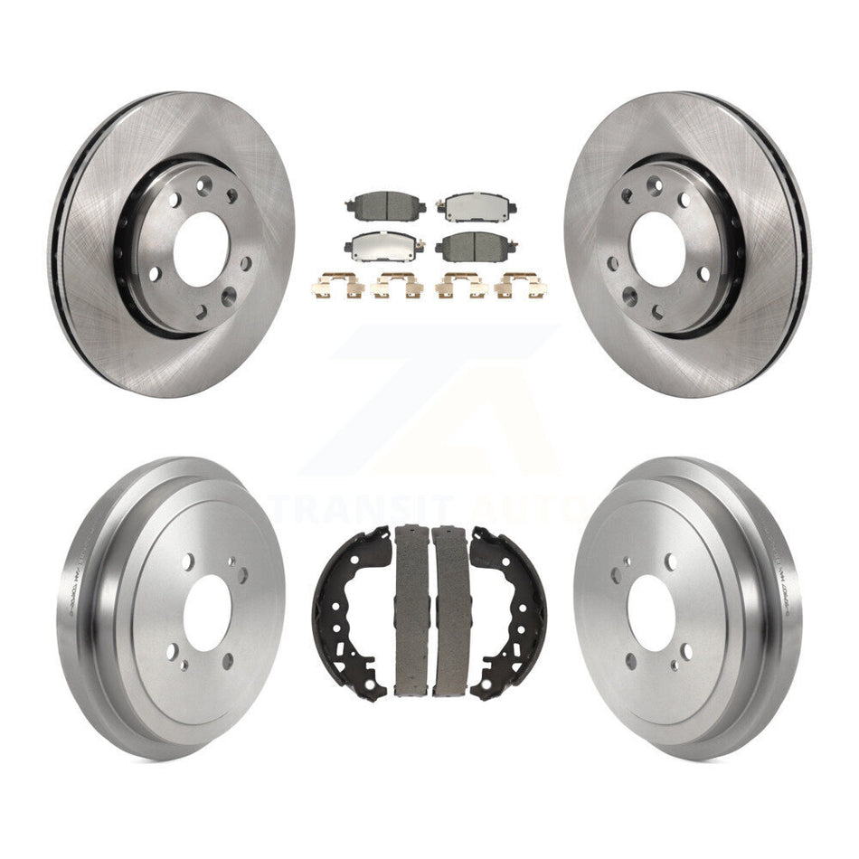 Front Rear Brake Rotors Ceramic Pad Drum Kit For Nissan Kicks SV SR with Disc rear brakes K8T-104561