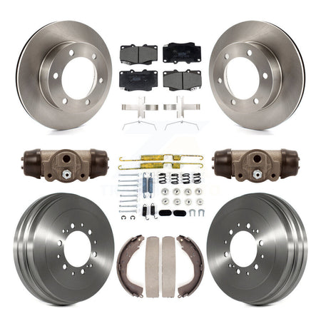 Front Rear Disc Brake Rotors Ceramic Pads And Drum Kit (9Pc) For Toyota Tacoma K8T-104565