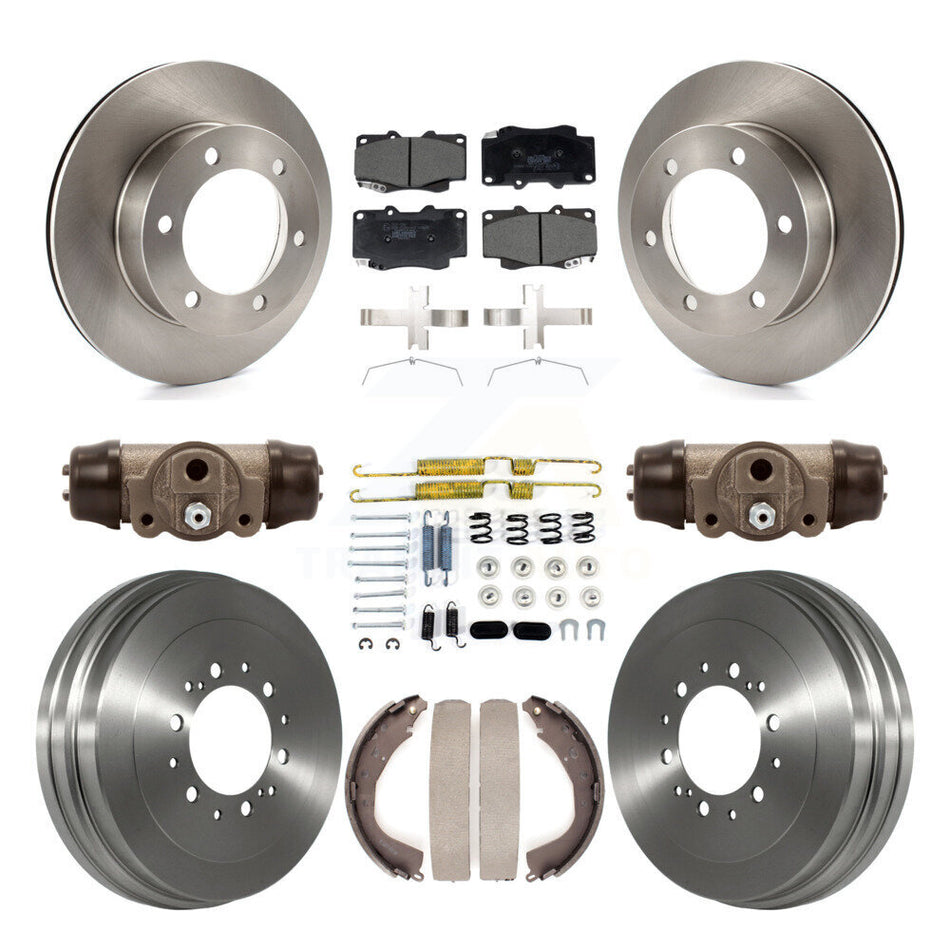 Front Rear Disc Brake Rotors Ceramic Pads And Drum Kit (9Pc) For Toyota Tacoma K8T-104565