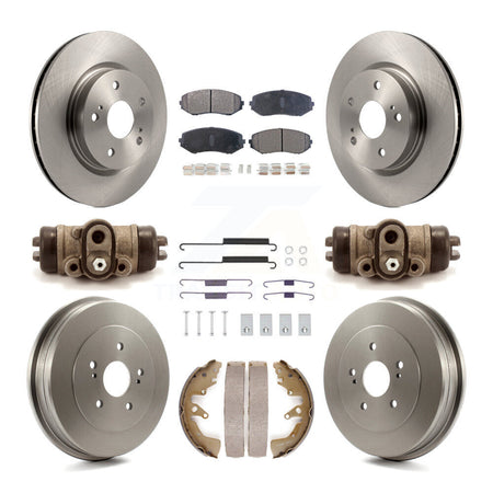 Front Rear Disc Brake Rotors Ceramic Pads And Drum Kit (9Pc) For Suzuki Grand Vitara K8T-104567