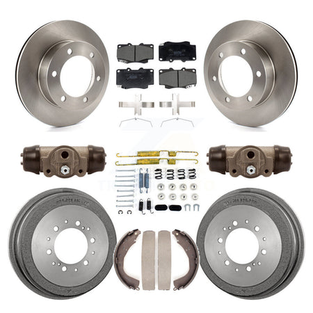 Front Rear Disc Brake Rotors Ceramic Pads And Drum Kit (9Pc) For Toyota Tacoma K8T-104569