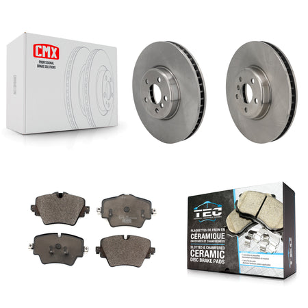 Front Brake Rotor And Ceramic Pad Kit For 2021 Toyota GR Supra 2.0L With 4 Piston Caliper K8T-104578