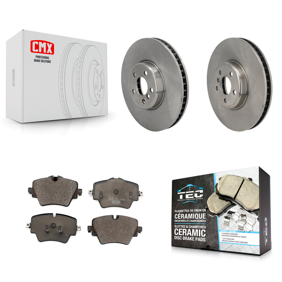 Front Brake Rotor And Ceramic Pad Kit For 2021 Toyota GR Supra 2.0L With 4 Piston Caliper K8T-104578
