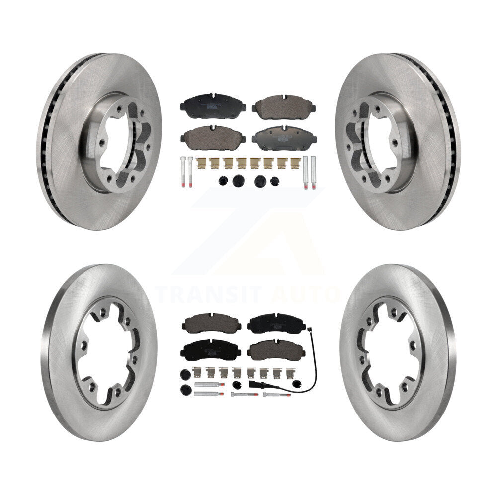 Front Rear Brake Rotor & Ceramic Pad Kit For 20-21 Ford Transit-350 AWD With 6 Lug Wheels K8T-104585