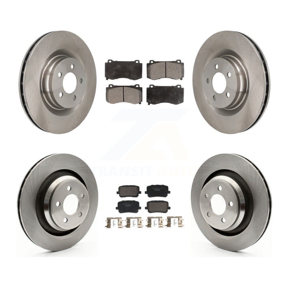 Front Rear Brake Rotors Ceramic Pad Kit For Dodge Charger With 370mm Diameter Rotor K8T-104596