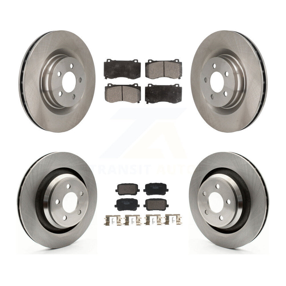 Front Rear Brake Rotors Ceramic Pad Kit For Dodge Charger With 370mm Diameter Rotor K8T-104596