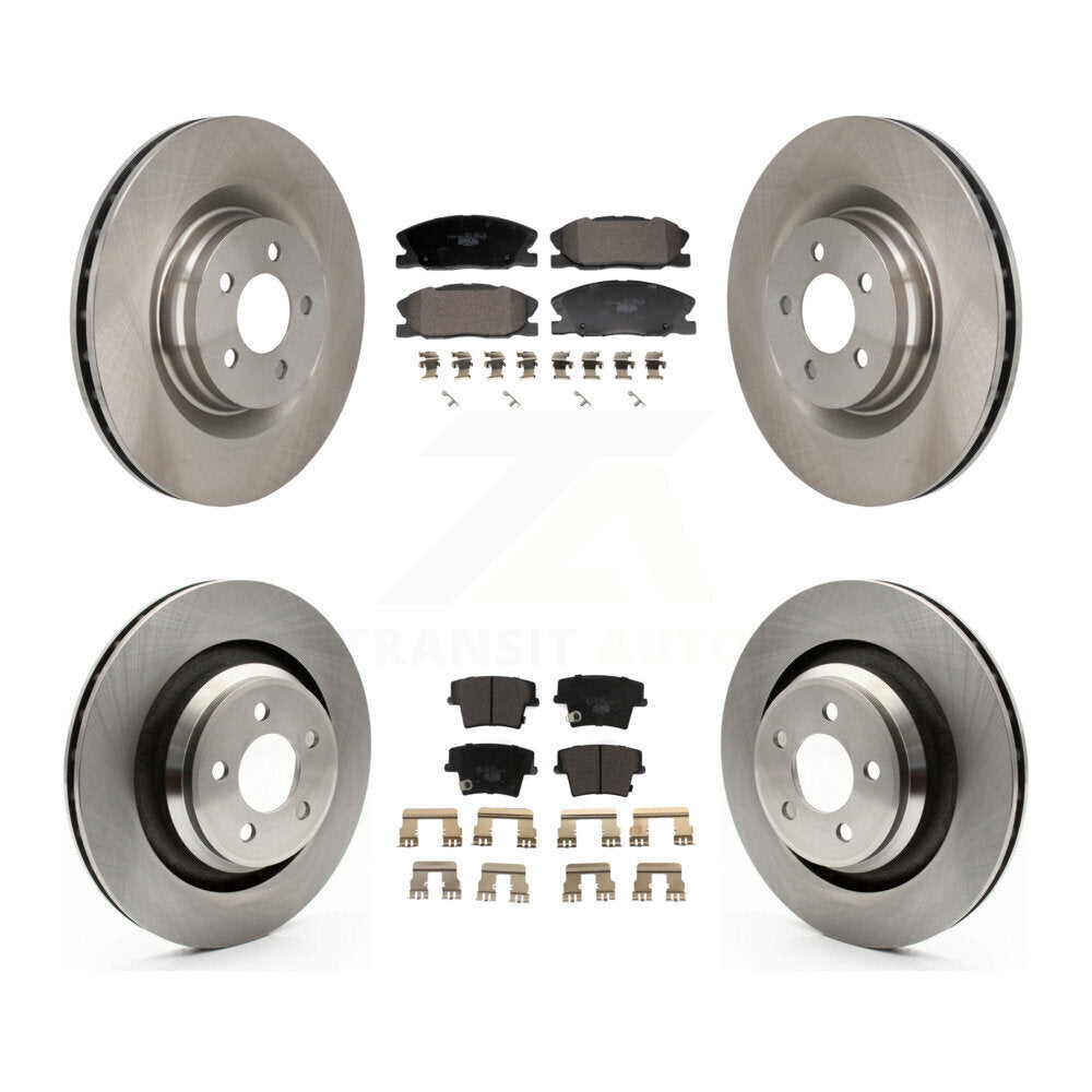 Front Rear Brake Rotor Ceramic Pad Kit For 2015 Dodge Charger R/T Scat Pack with RWD 6.4L K8T-104597