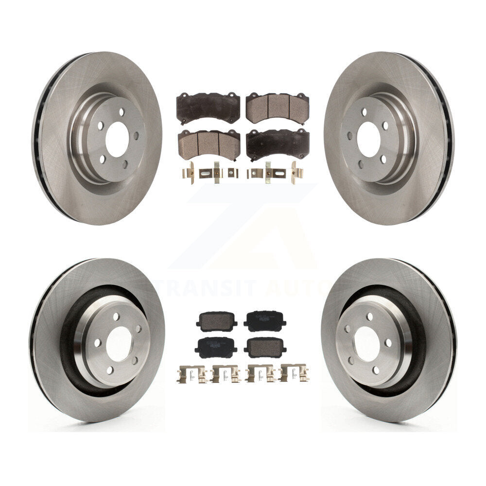 Front Rear Brake Rotors Ceramic Pad Kit For Dodge Charger With 370mm Diameter Rotor K8T-104598