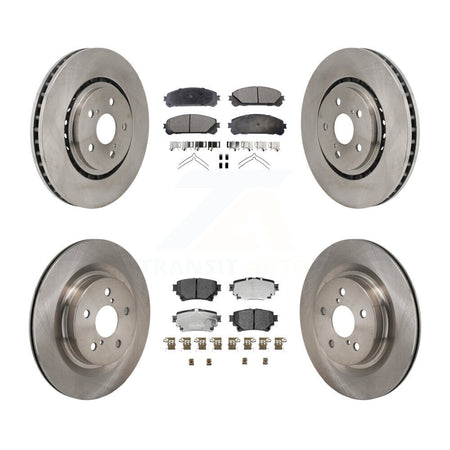 Front Rear Brake Rotors Ceramic Pad Kit For Toyota Sienna RAV4 Prime bZ4X Subaru Solterra K8T-104603